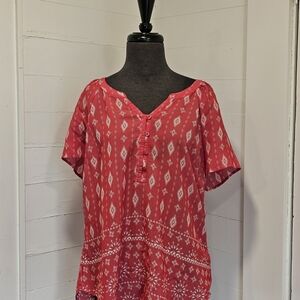 Women's Terracotta Patterned Top